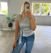 Gracie Glitter Top In Silver