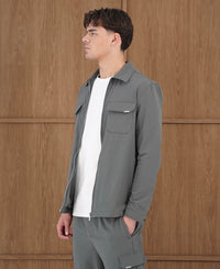 Capo Utility Overshirt In Charcoal