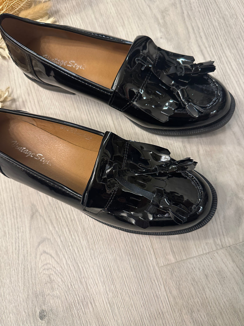 Laura Patent Loafers In Black