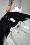 Capo Egyptian Cotton LS Zip Polo Shirt In Stone