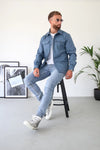 Capo Overshirt In Steel Blue