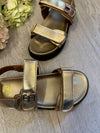 Sophie Strap Sandals In Gold