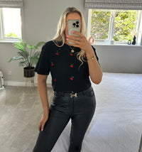 Cherry Tee In Black