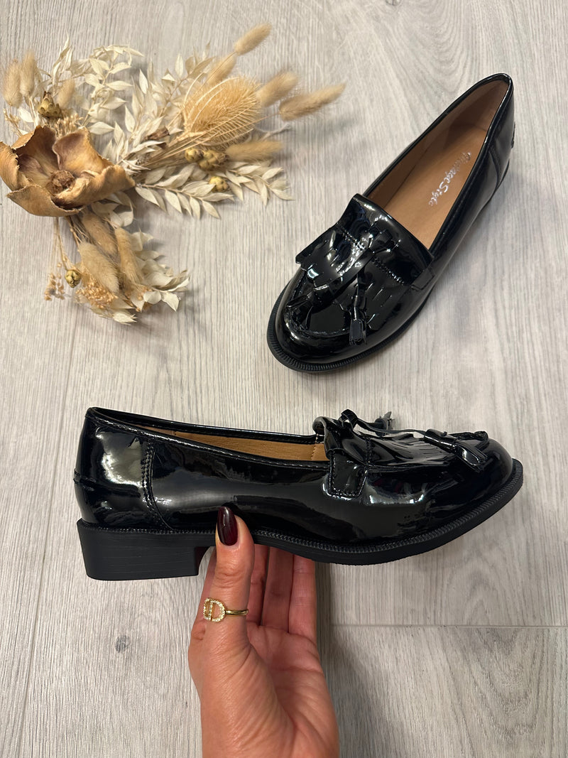 Laura Patent Loafers In Black