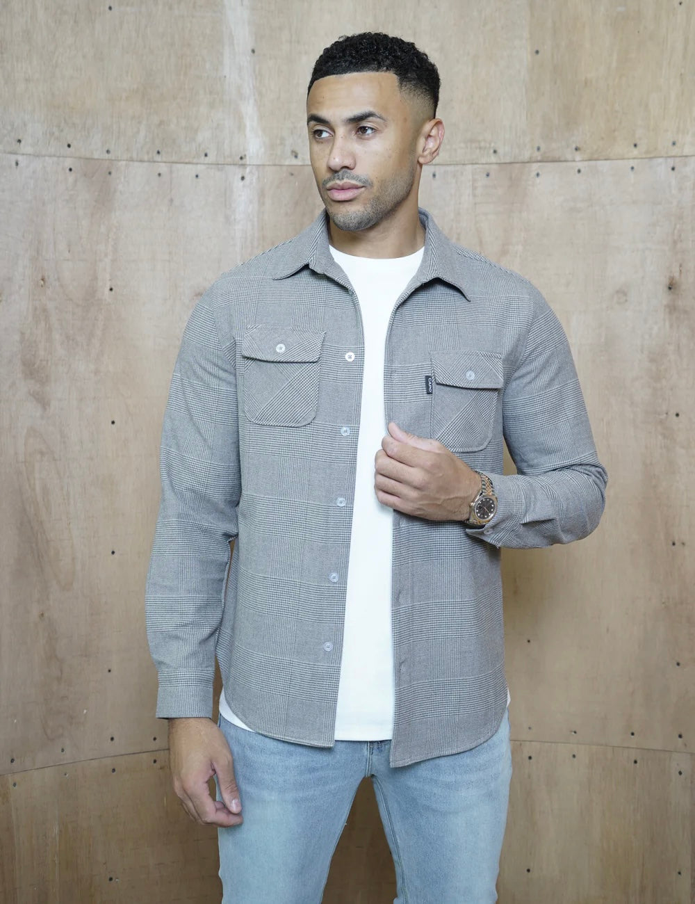 Capo Zack Overshirt In Brown