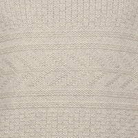 Guernsey Pattern Crew Neck Jumper In Ecru