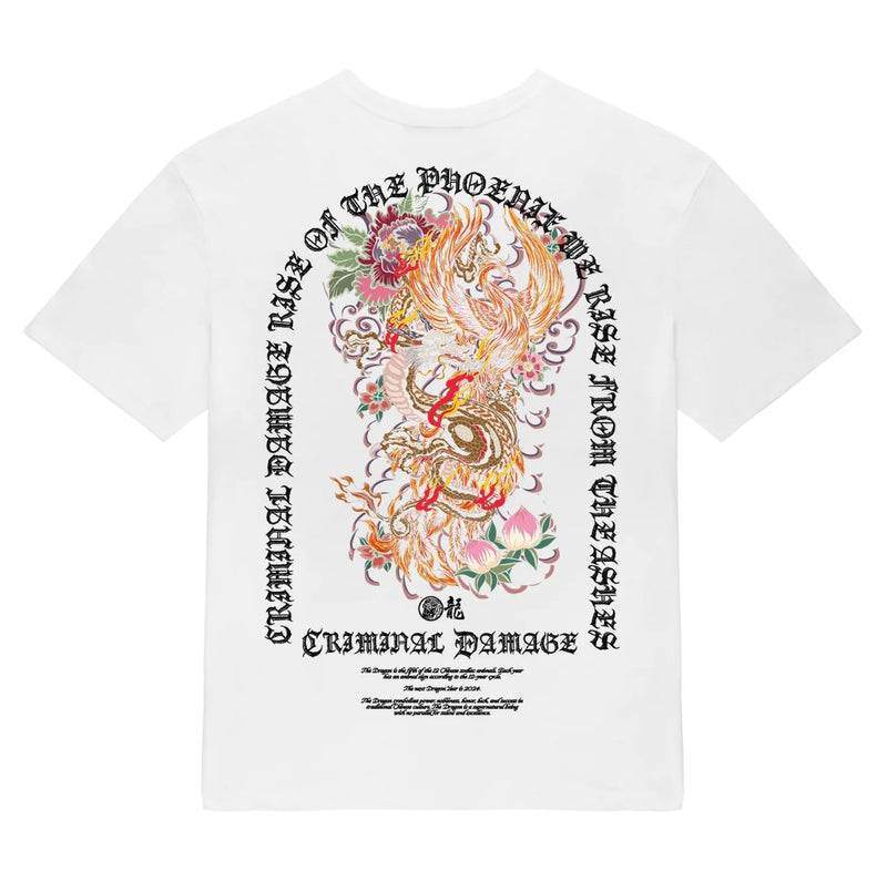 Criminal Damage Fenix T-Shirt In White