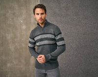 Dario Beltran Zip Jumper In Grey