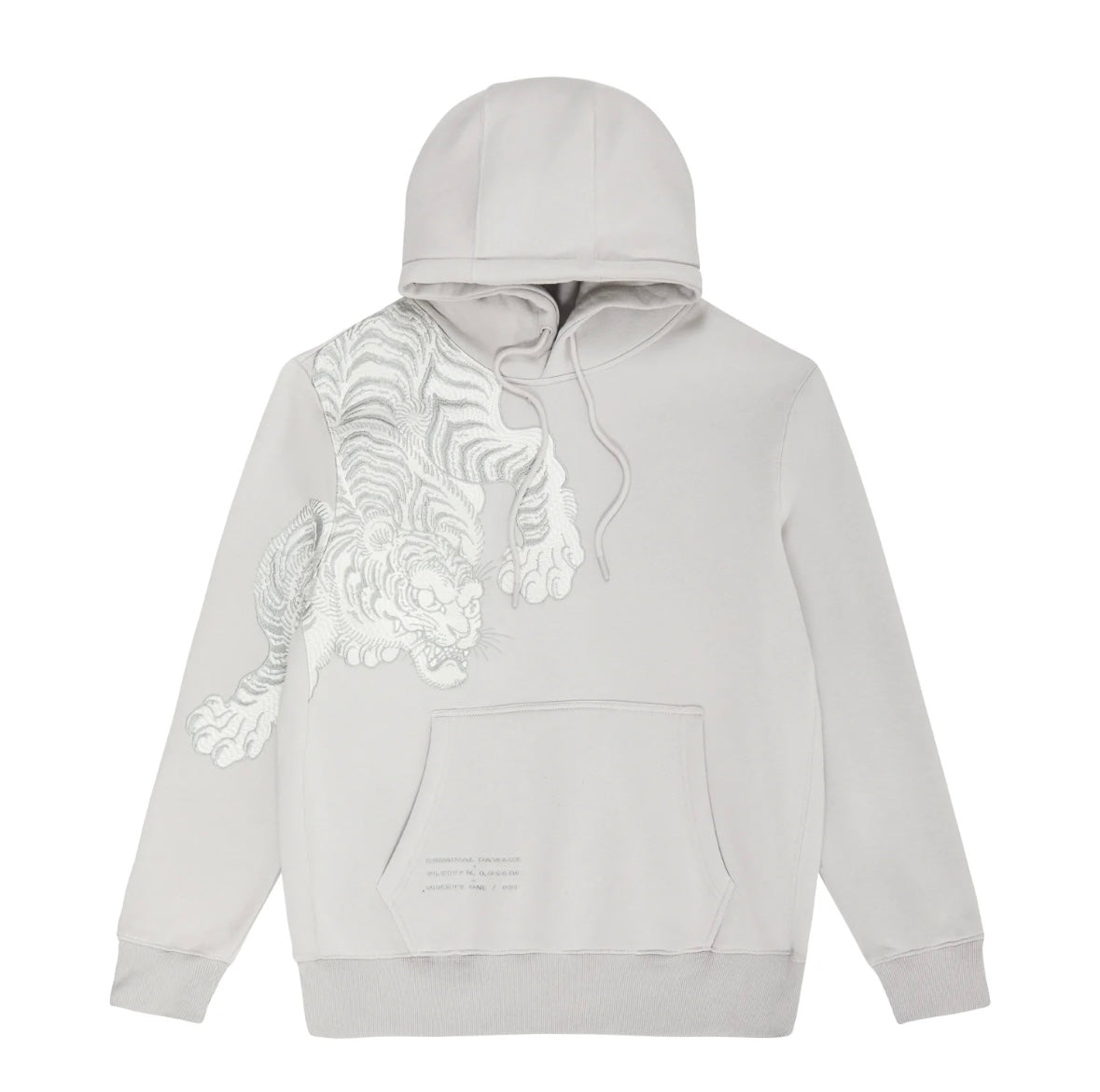 Criminal Damage Tiger Hoodie In Arctic Grey