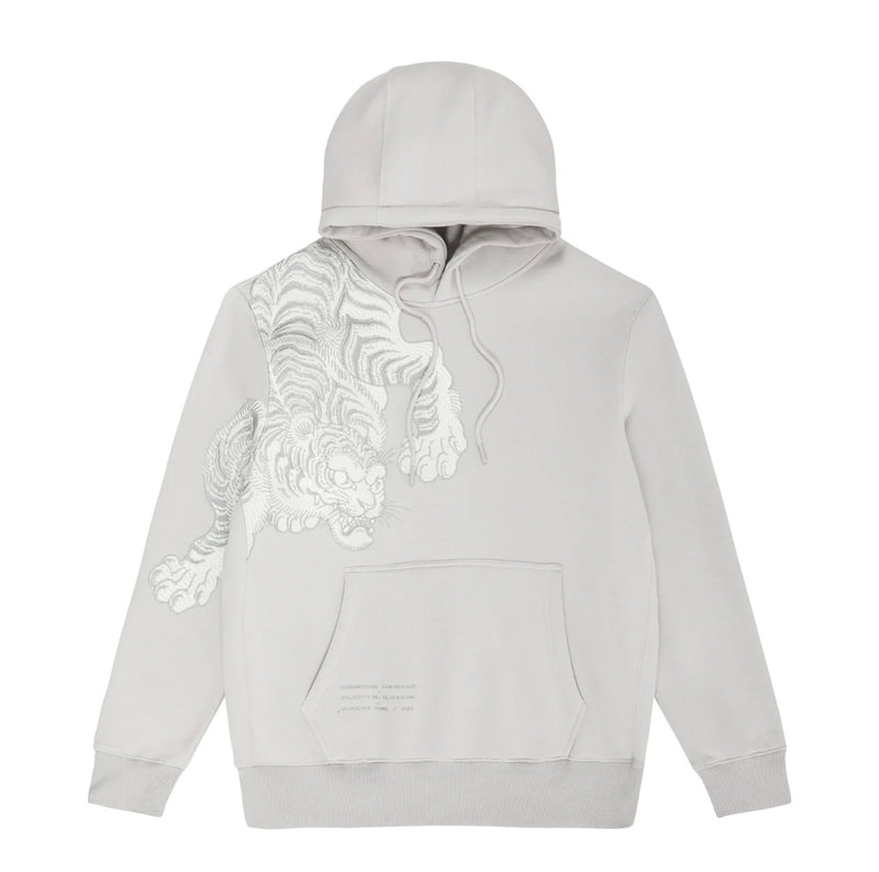 Criminal Damage Tiger Hoodie In Arctic Grey