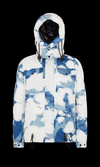 Ascardi Ice Puffa Jacket In Blue/White