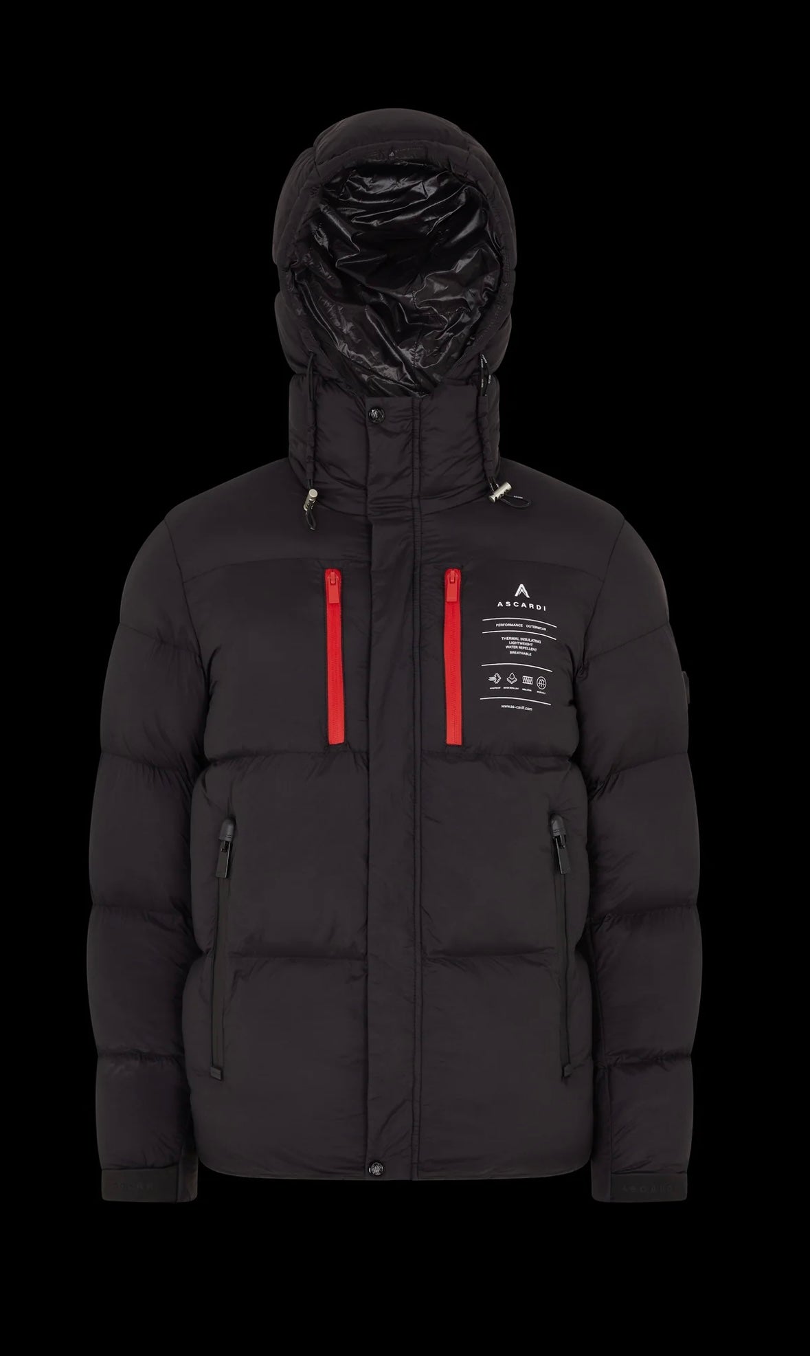 Ascardi  Polar Puffa Jacket In Black