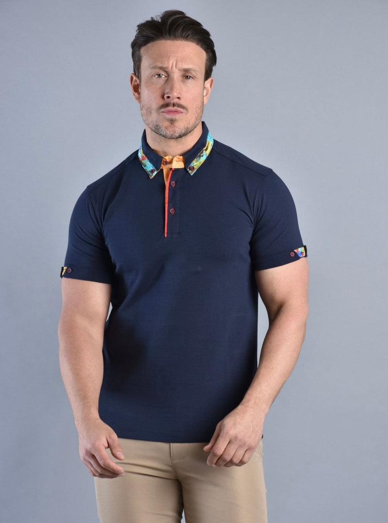 Claudio Lugli Polo Shirt In Navy