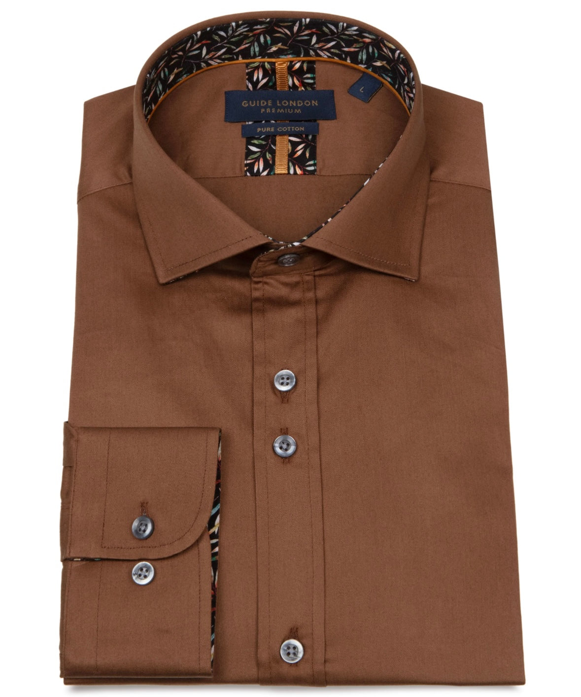 Plain brown shirt hotsell