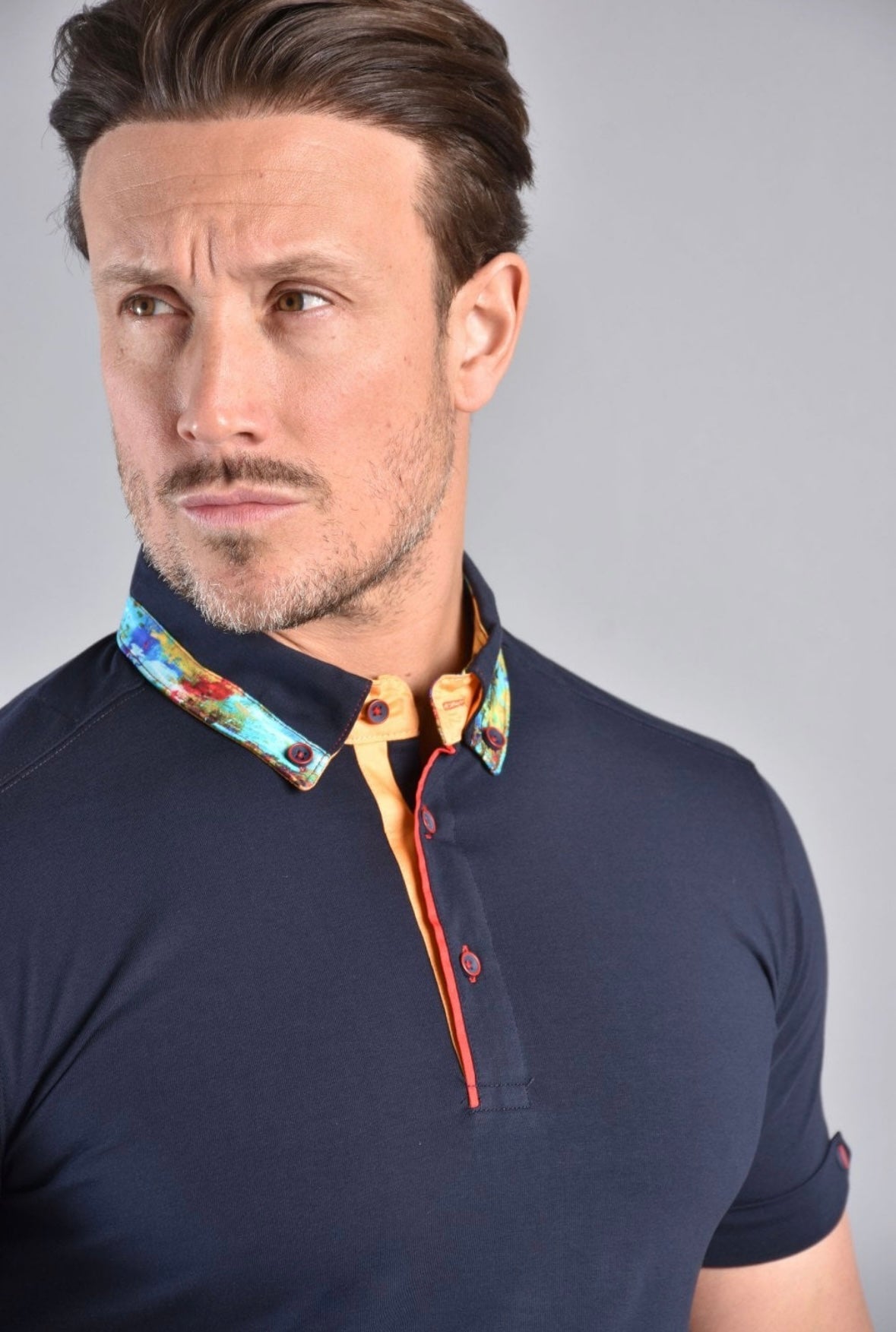 Claudio Lugli Polo Shirt In Navy