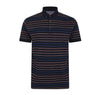 Peter Gribby Striped Polo Shirt In Navy