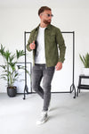 Capo Suede Jacket In Olive