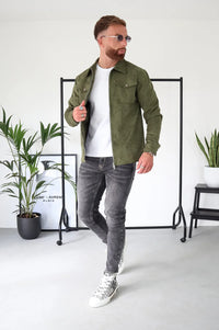 Capo Suede Jacket In Olive
