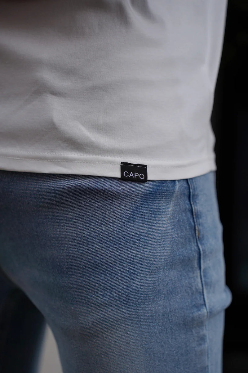 Capo Mercerised T-Shirt In White