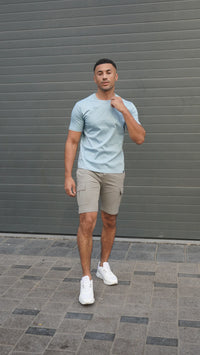 Capo Mercerised T-Shirt In Pale Blue