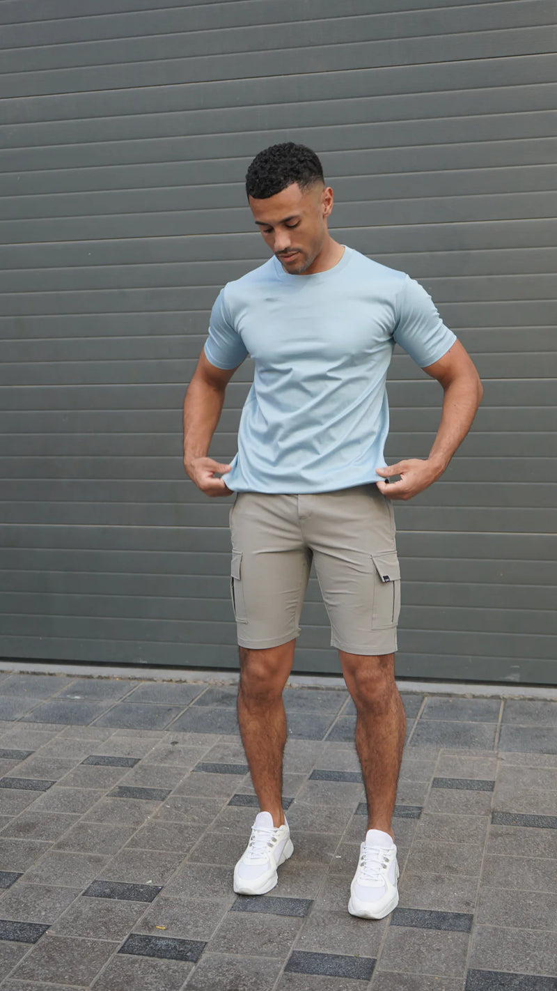 Capo Mercerised T-Shirt In Pale Blue