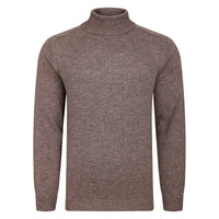 Roll Neck Sweater In Taupe