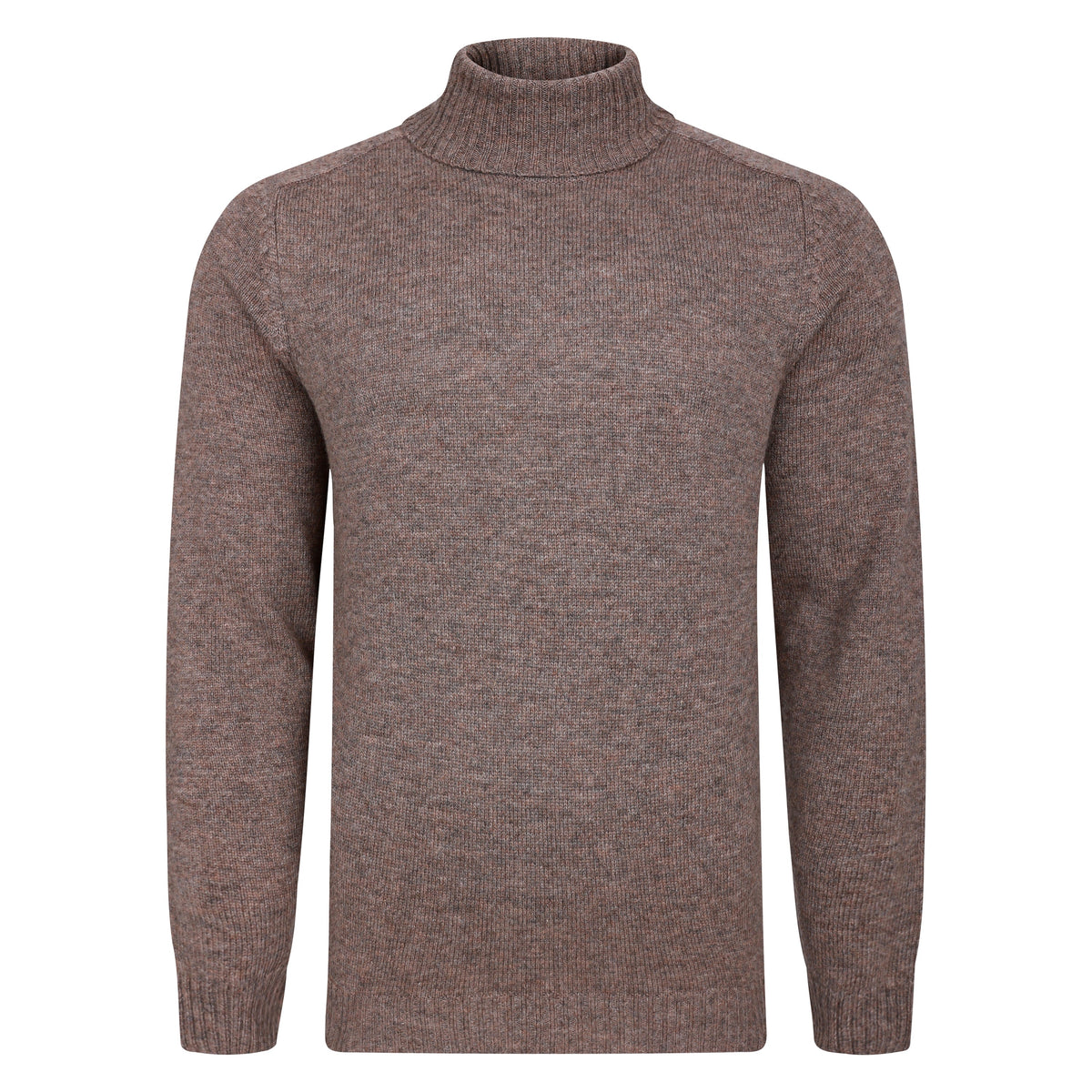Roll Neck Sweater In Taupe