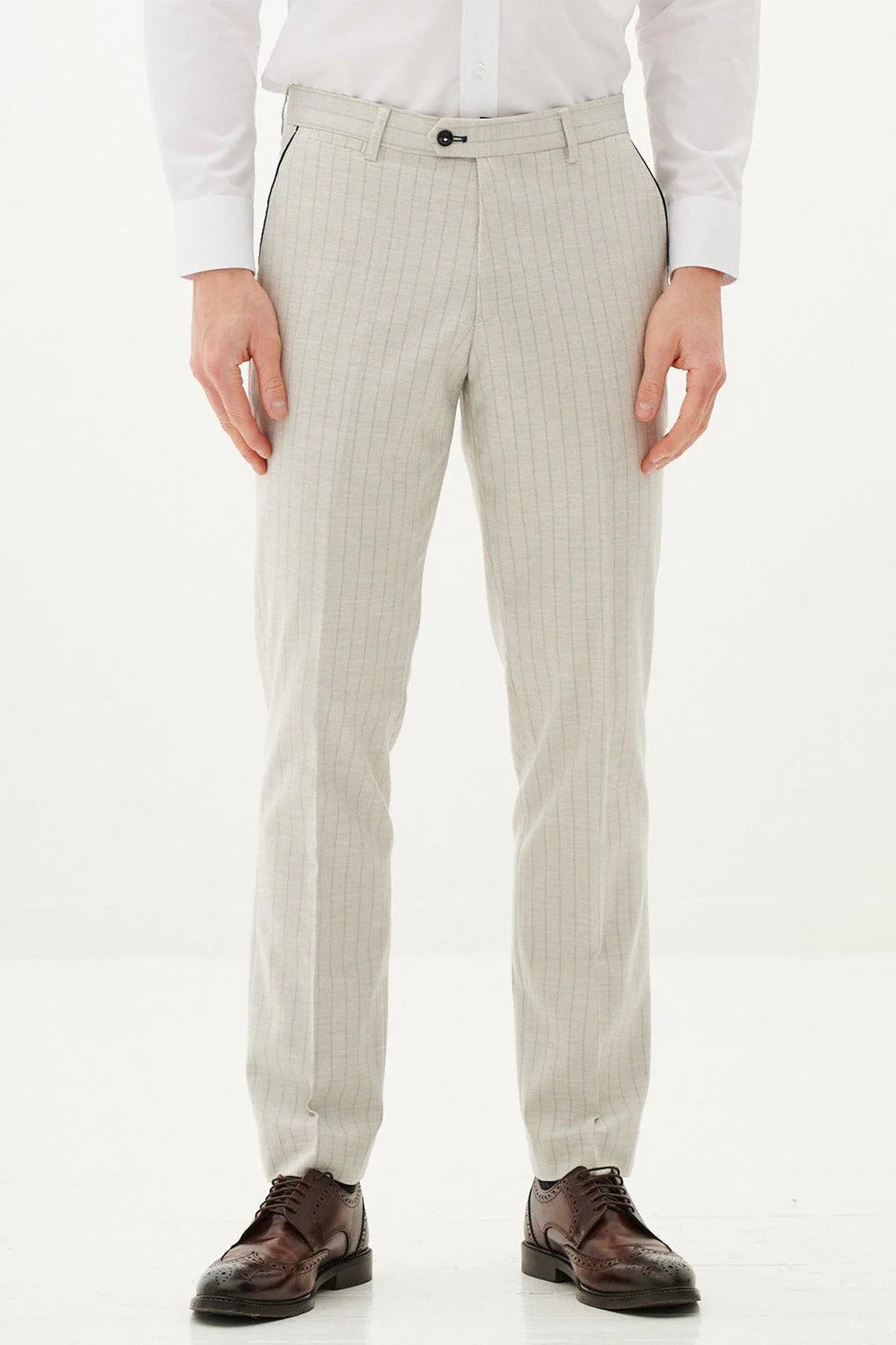 Marc Darcy Grant Trousers In Stone