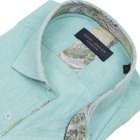 Guide London Short Sleeve Shirt In Turquoise