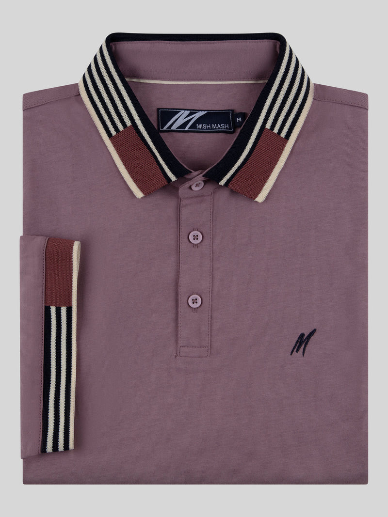 Mish Mash Oslo Polo Shirt In Dusty Pink