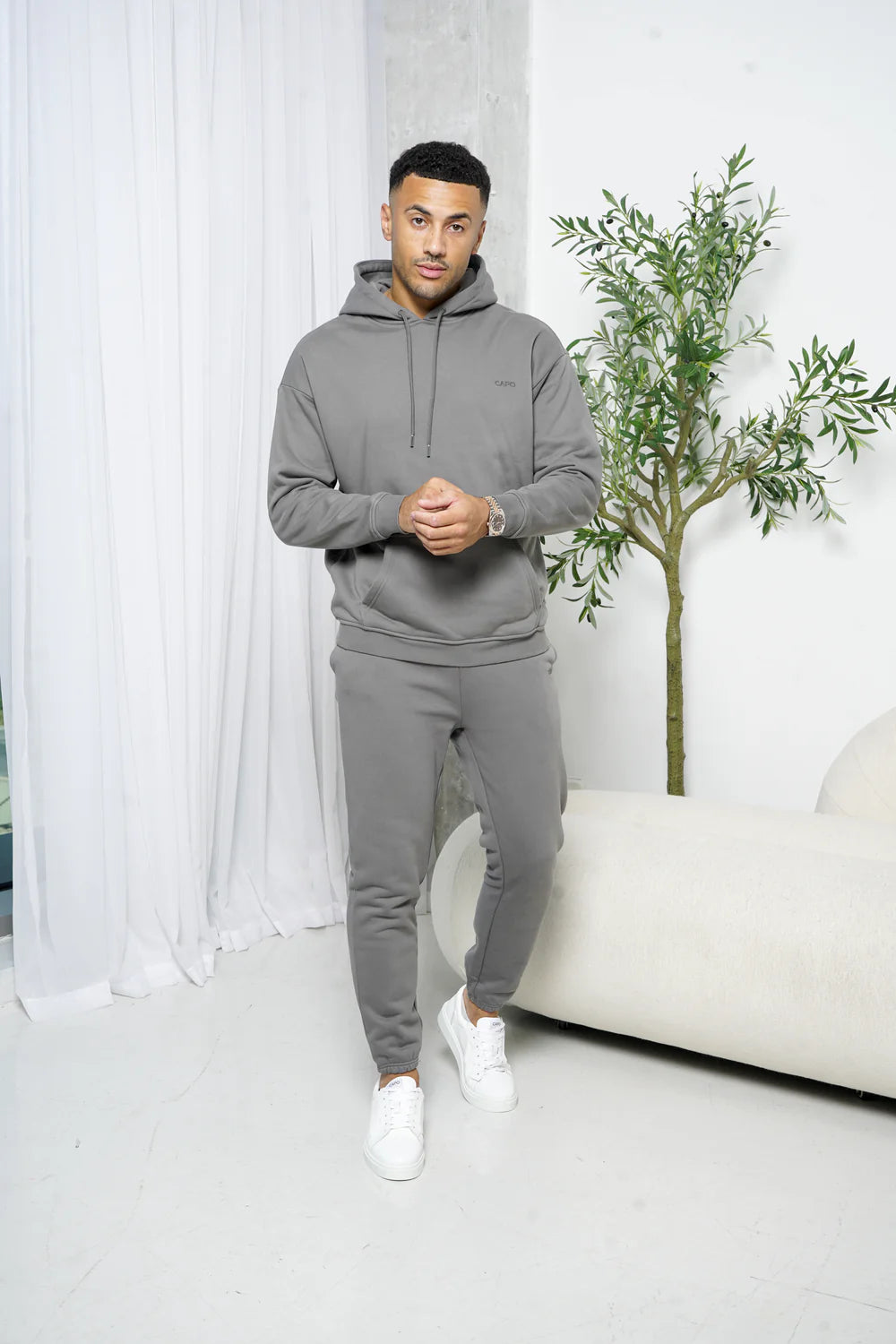 Capo Tracksuit Joggers In Charcoal