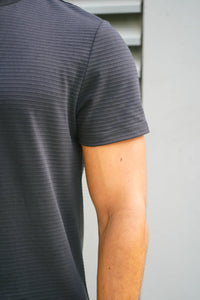Capo Mercerised Ribbed T-Shirt In Black