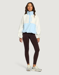 Gym + Coffee Snap Polar Fleece in Glacial Blue