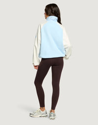 Gym + Coffee Snap Polar Fleece in Glacial Blue