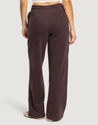 Gym + Coffee Wide Leg Joggers In Mocha Bean.