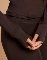 Gym + Coffee Day Kind Midlayer in Mocha Bean