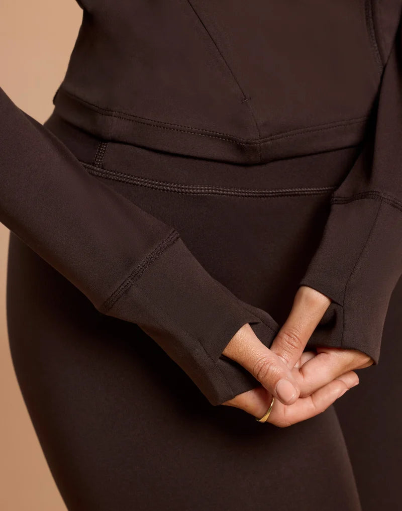 Gym + Coffee Day Kind Midlayer in Mocha Bean