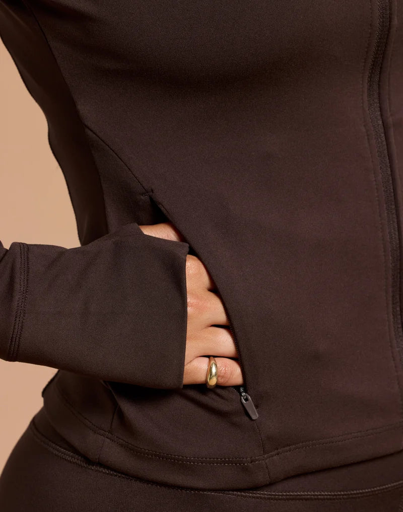 Gym + Coffee Day Kind Midlayer in Mocha Bean