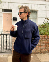 Gym + Coffee Horizon Full Zip Jacket In Twilight Navy