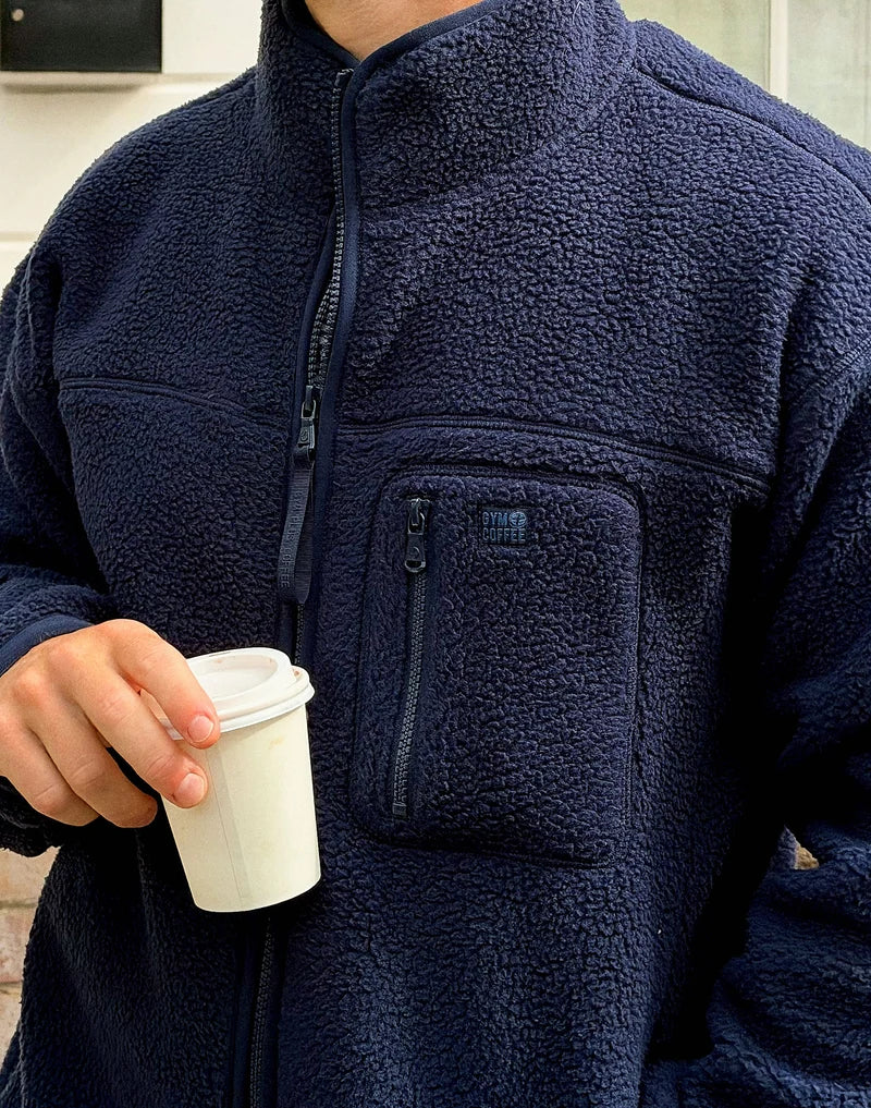 Gym + Coffee Horizon Full Zip Jacket In Twilight Navy
