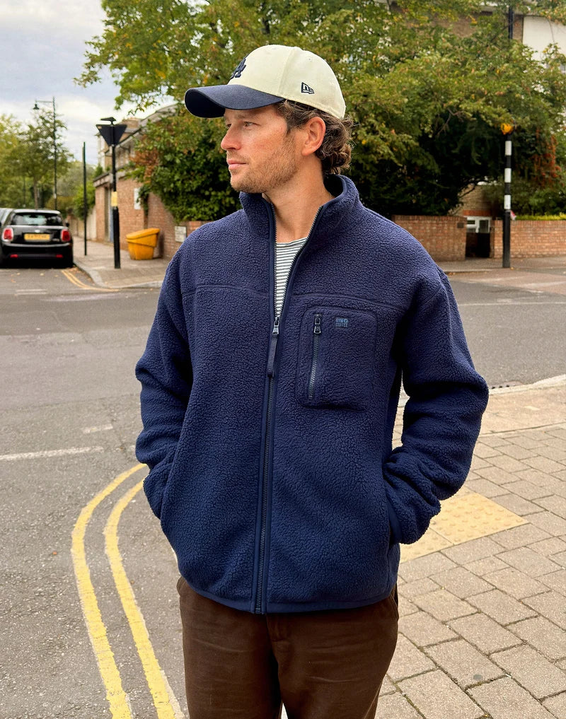 Gym + Coffee Horizon Full Zip Jacket In Twilight Navy
