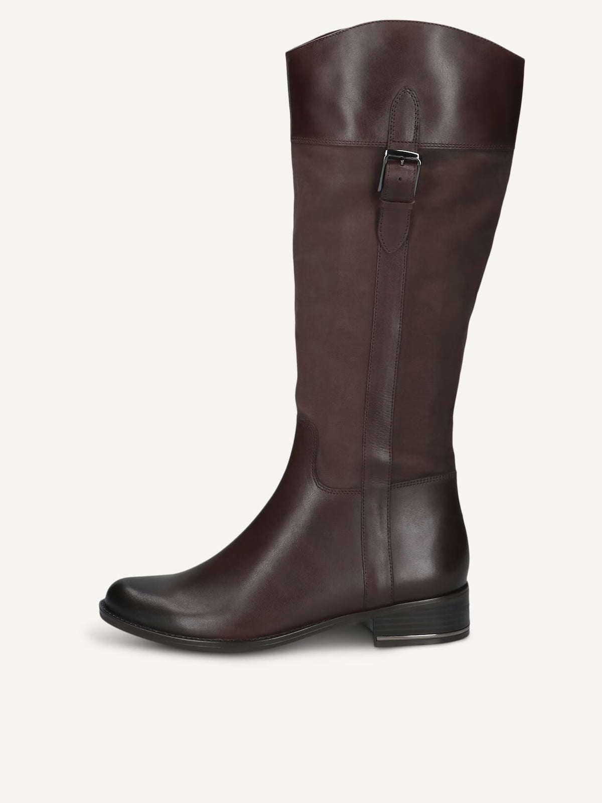 Caprice Dark Brown Comb Tall Buckle Boot
