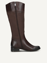 Caprice Dark Brown Comb Tall Buckle Boot