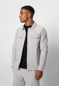 Valere Milano Luxe Overshirt In Grey