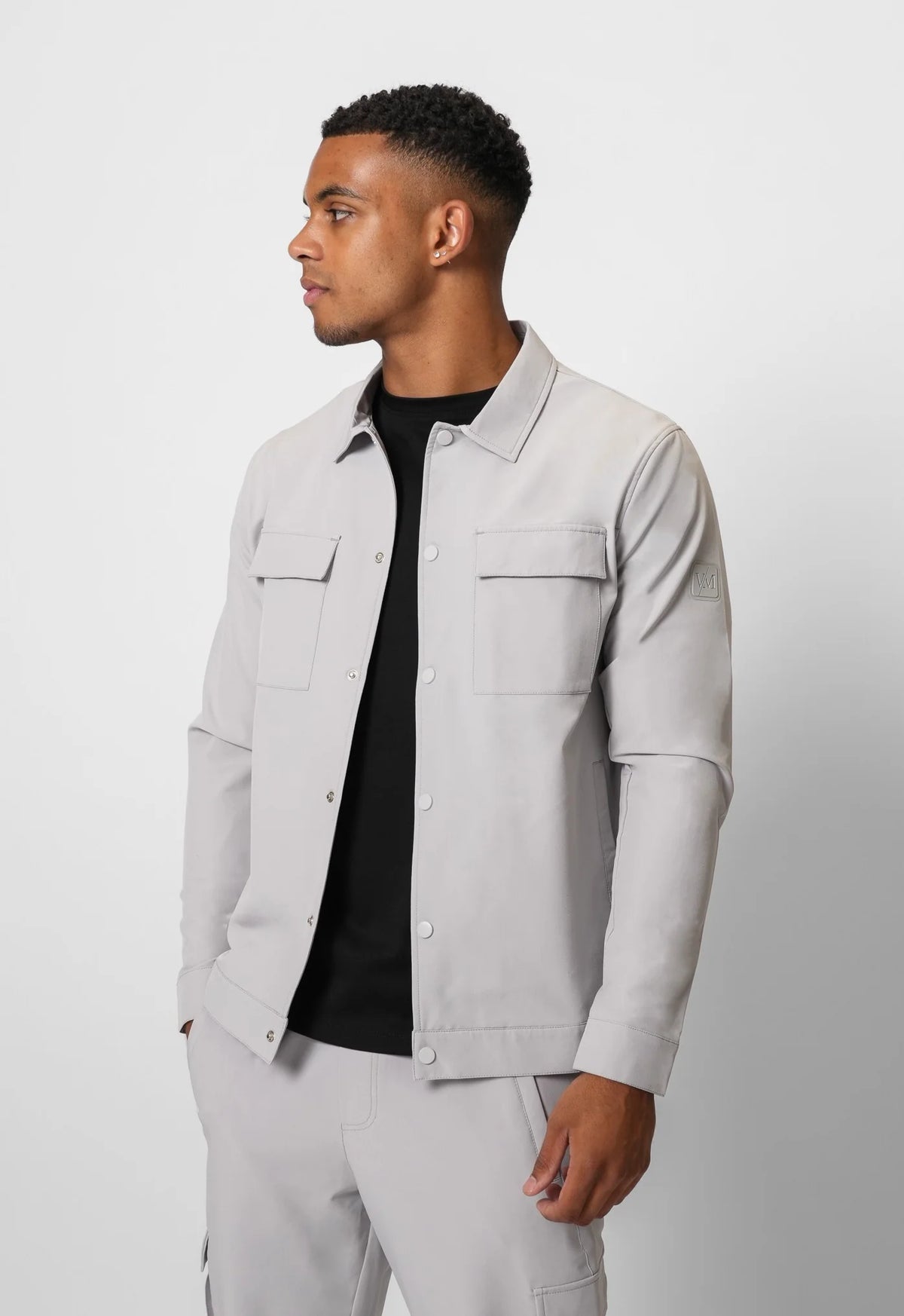Valere Milano Luxe Overshirt In Grey