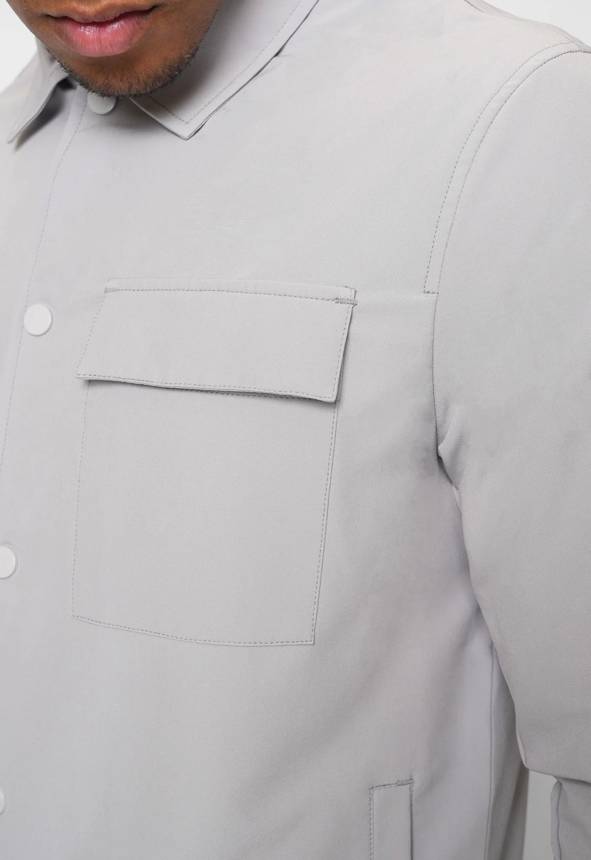 Valere Milano Luxe Overshirt In Grey