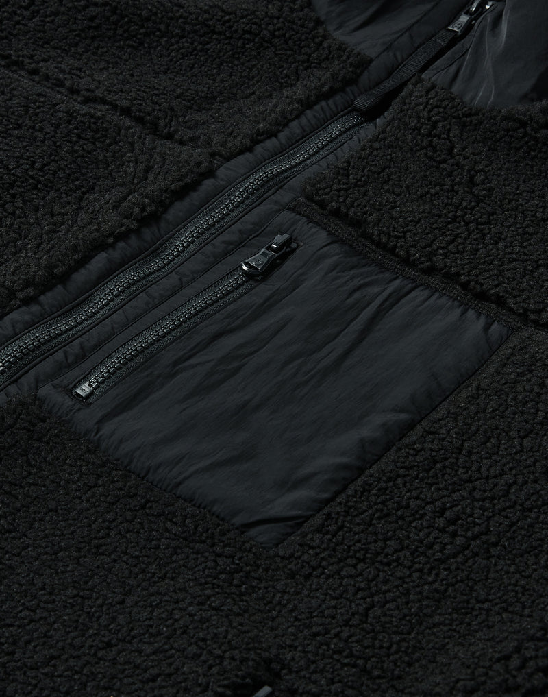 Gym + Coffee Industry Fleece Full Zip Jacket in Black