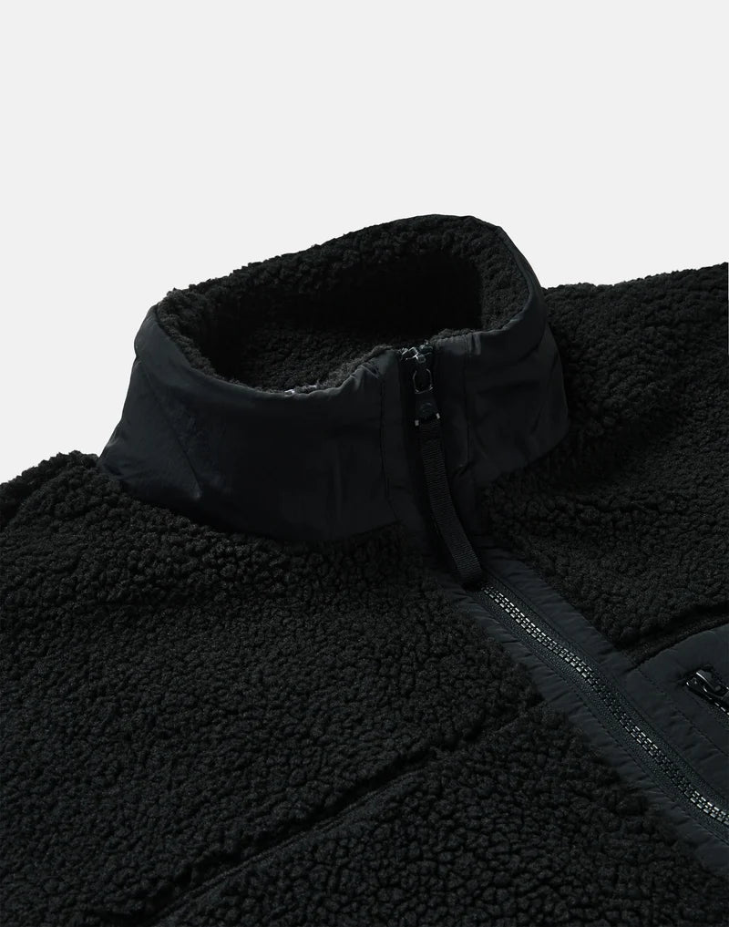 Gym + Coffee Industry Fleece Full Zip Jacket in Black