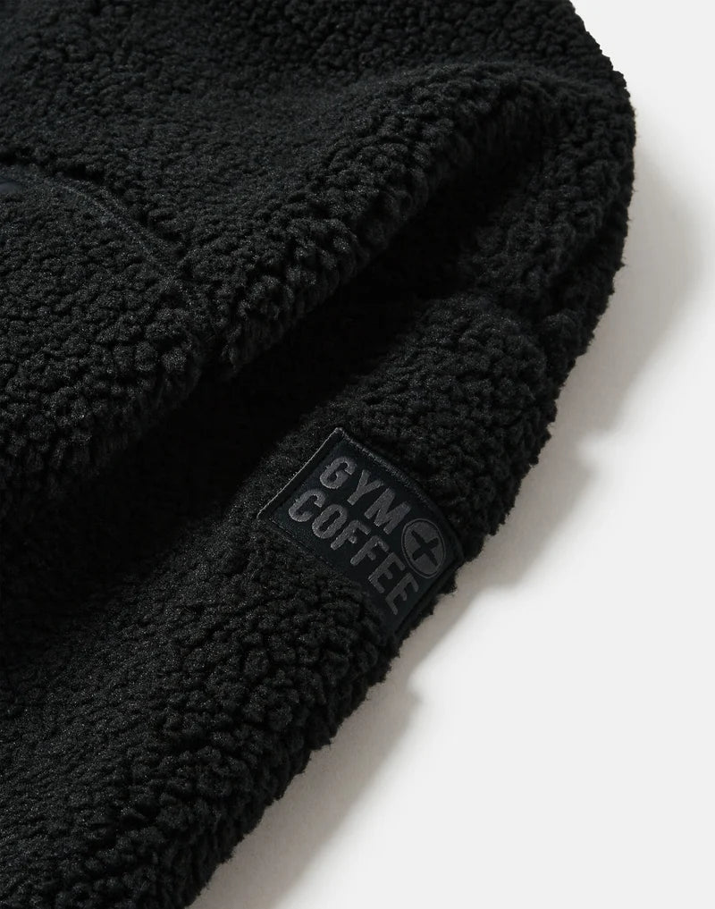 Gym + Coffee Industry Fleece Full Zip Jacket in Black