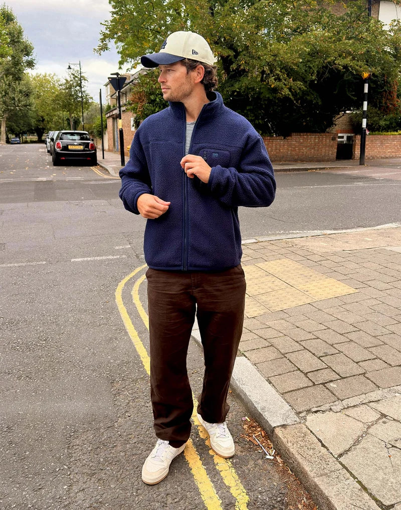 Gym + Coffee Horizon Full Zip Jacket In Twilight Navy